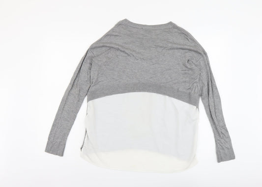 Womens UK Size 12 Topshop Grey Pullover Jumper