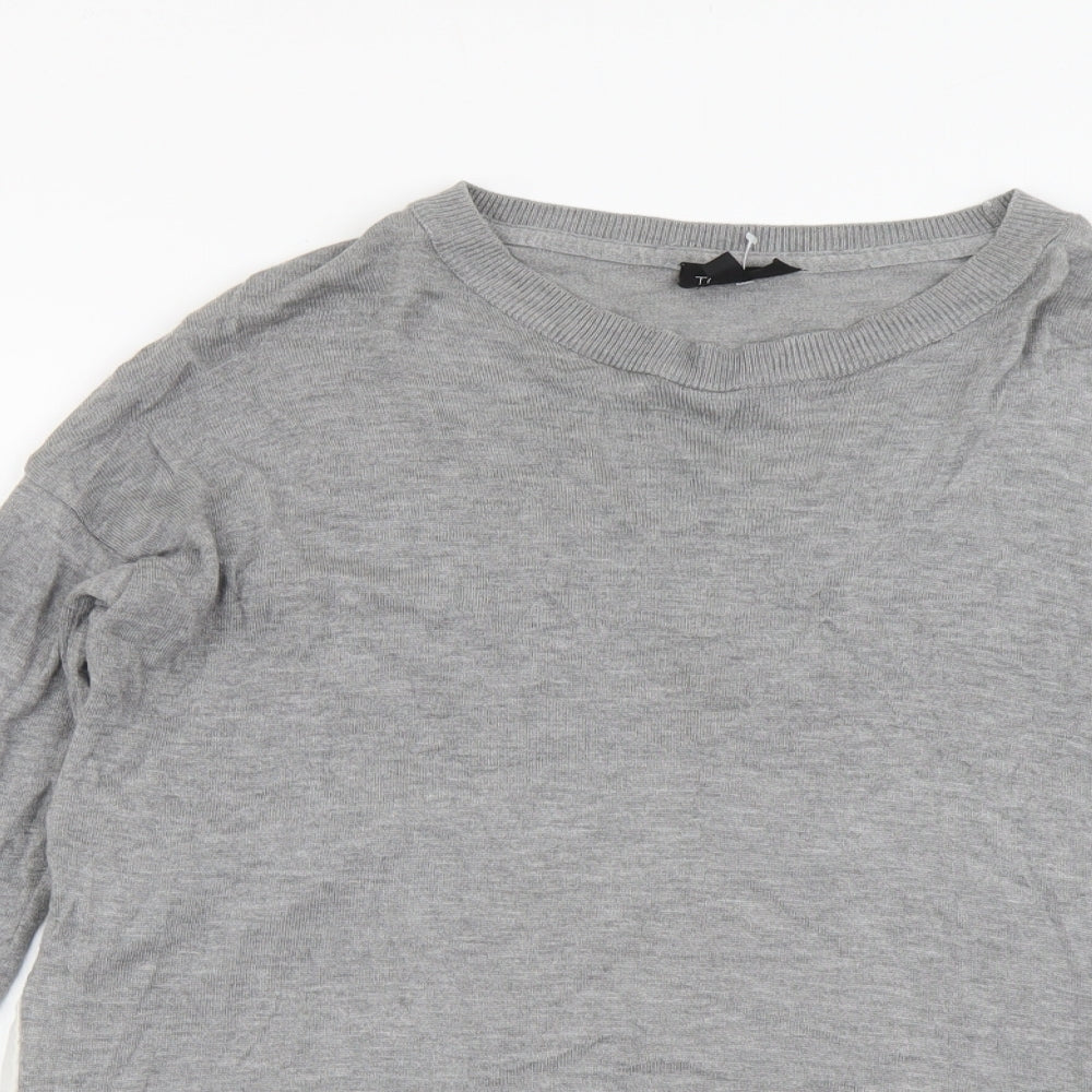 Womens UK Size 12 Topshop Grey Pullover Jumper