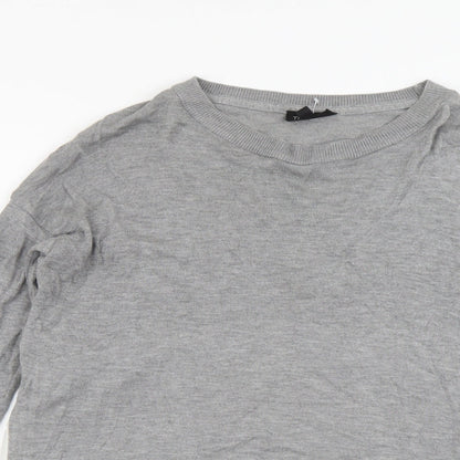 Womens UK Size 12 Topshop Grey Pullover Jumper
