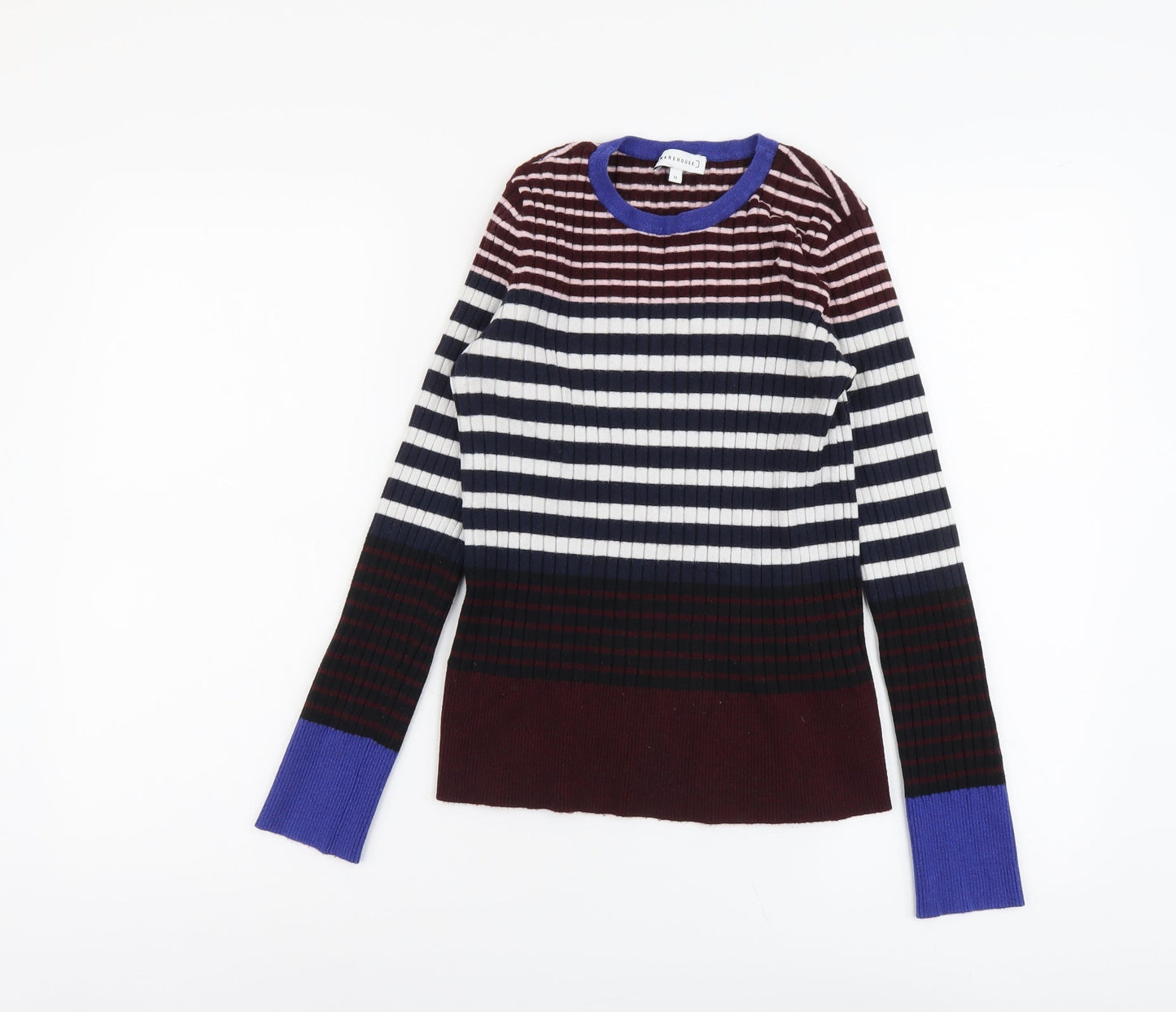Womens UK Size 12 Warehouse Multicoloured Pullover Jumper