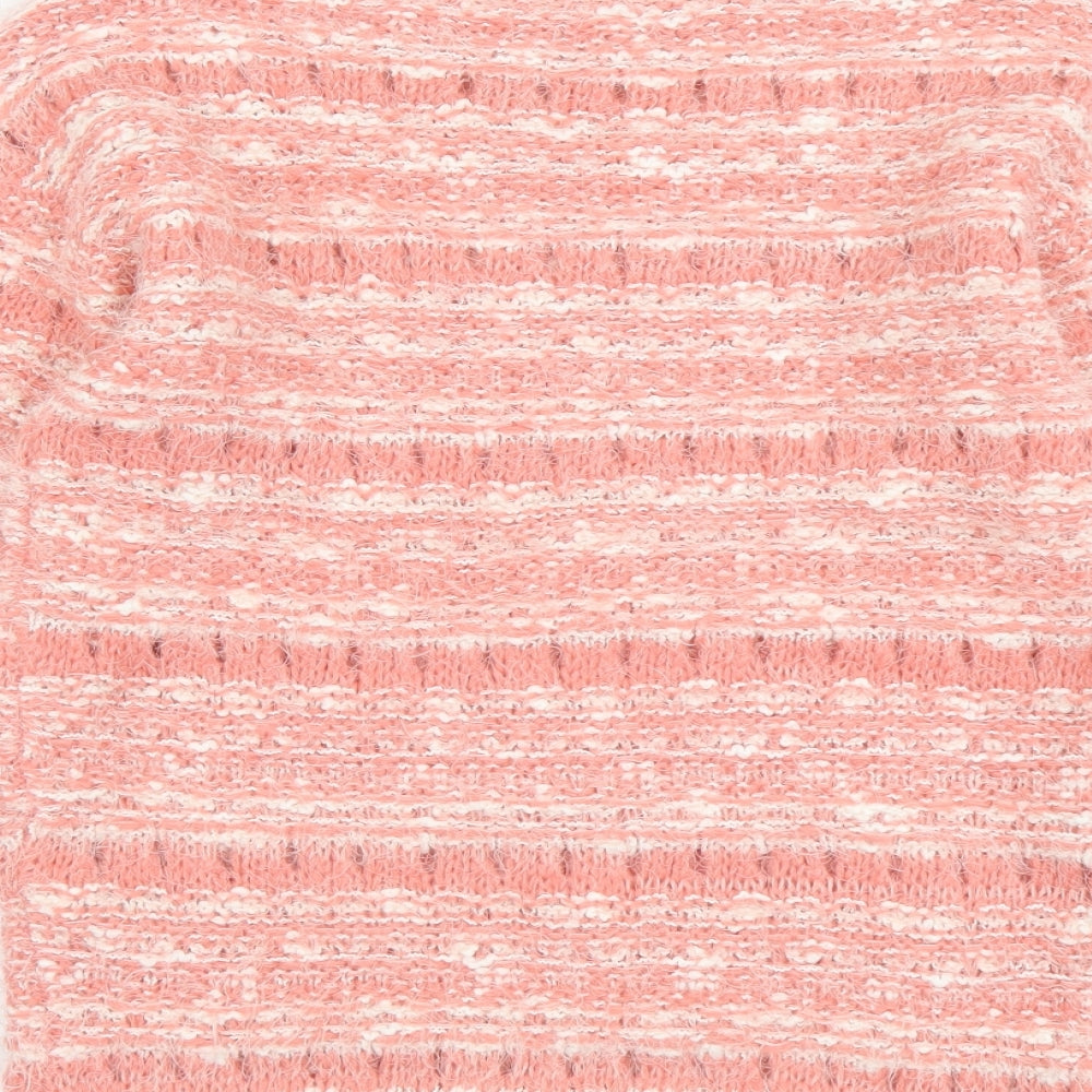 F&F Womens Pink Round Neck Polka Dot Acrylic Pullover Jumper Size 6