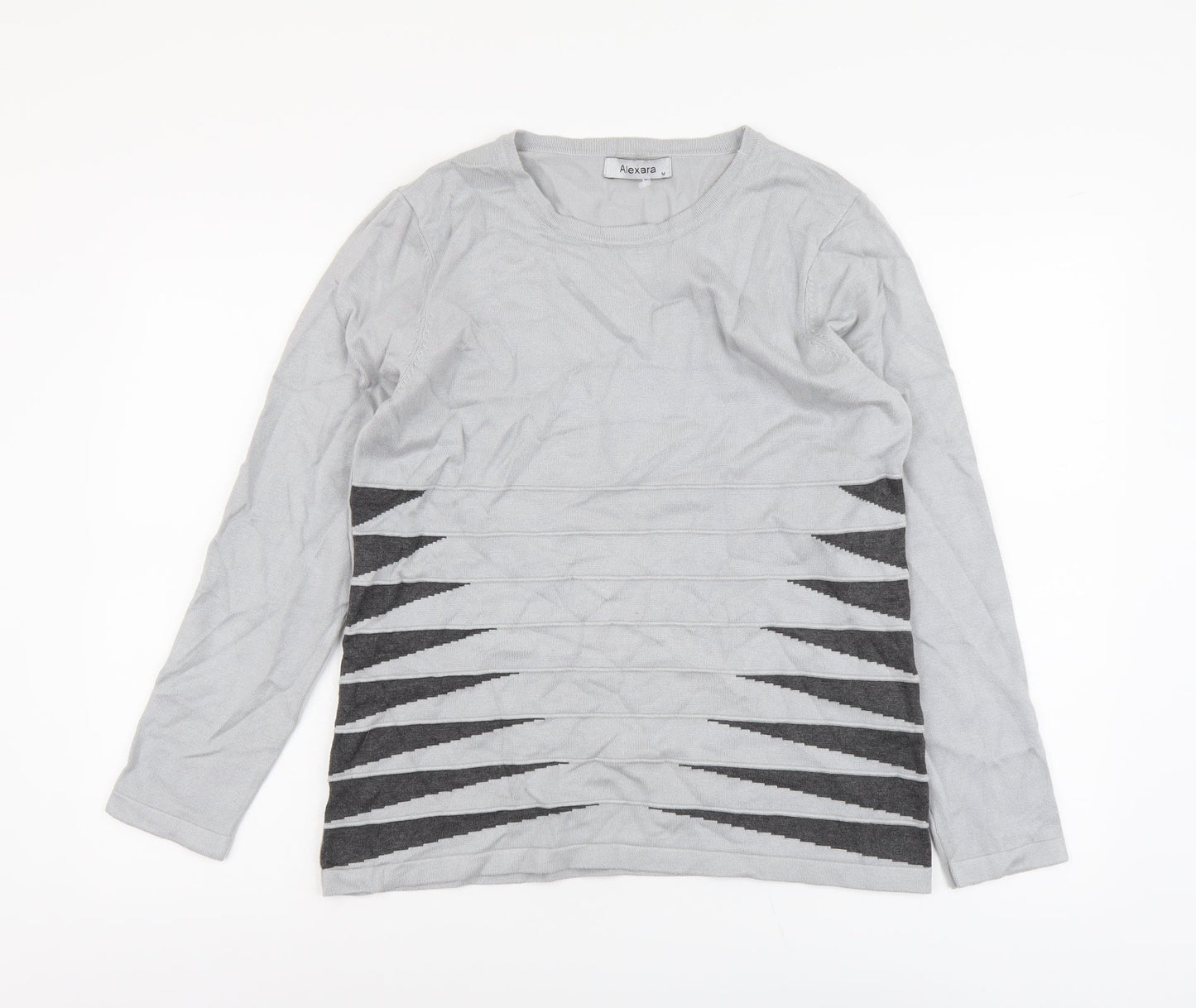 Womens UK Size M Alexara Grey Pullover Jumper