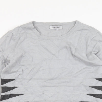 Womens UK Size M Alexara Grey Pullover Jumper