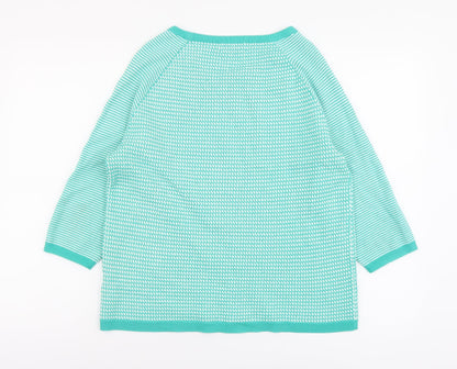 Womens UK Size 14 Per Una Green Pullover Jumper
