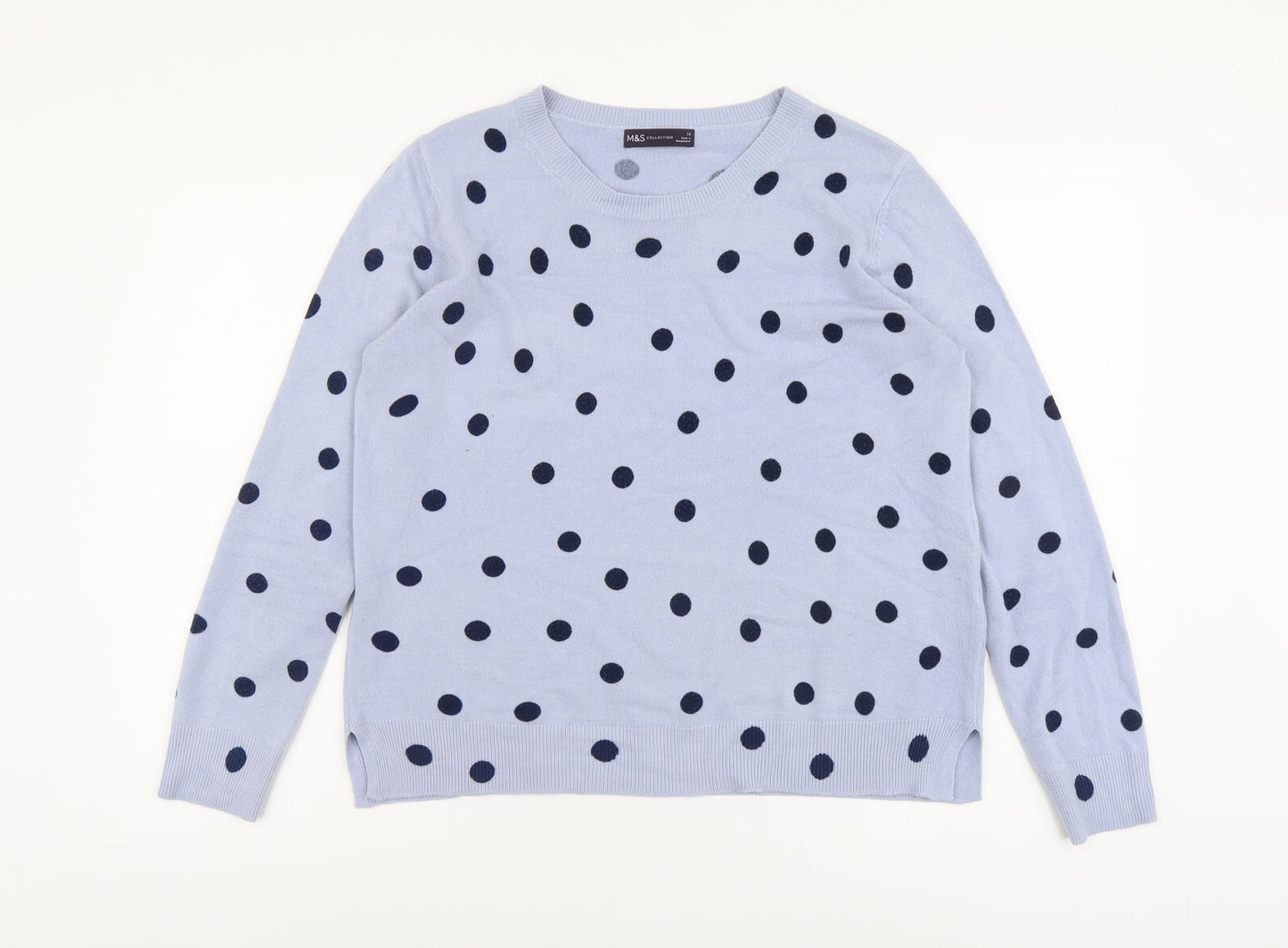 Womens UK Size 12 Marks and Spencer Blue Pullover Jumper