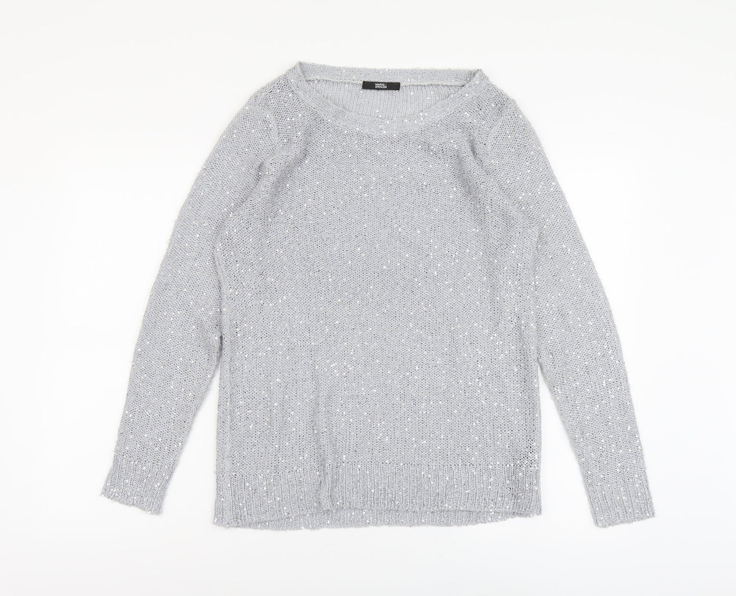Womens UK Size 14 Marks and Spencer Grey Pullover Jumper