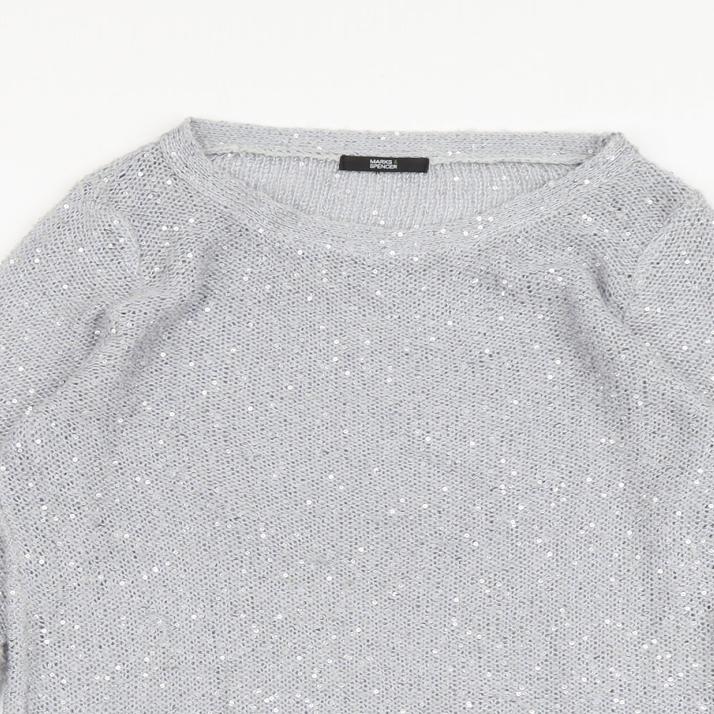 Womens UK Size 14 Marks and Spencer Grey Pullover Jumper