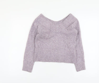 Womens UK Size XS H&M Purple Pullover Jumper
