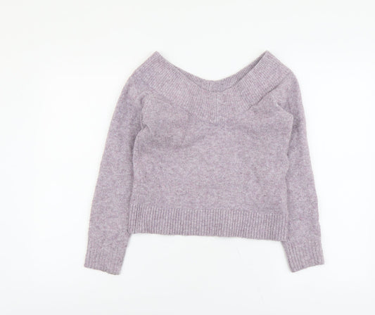 Womens UK Size XS H&M Purple Pullover Jumper