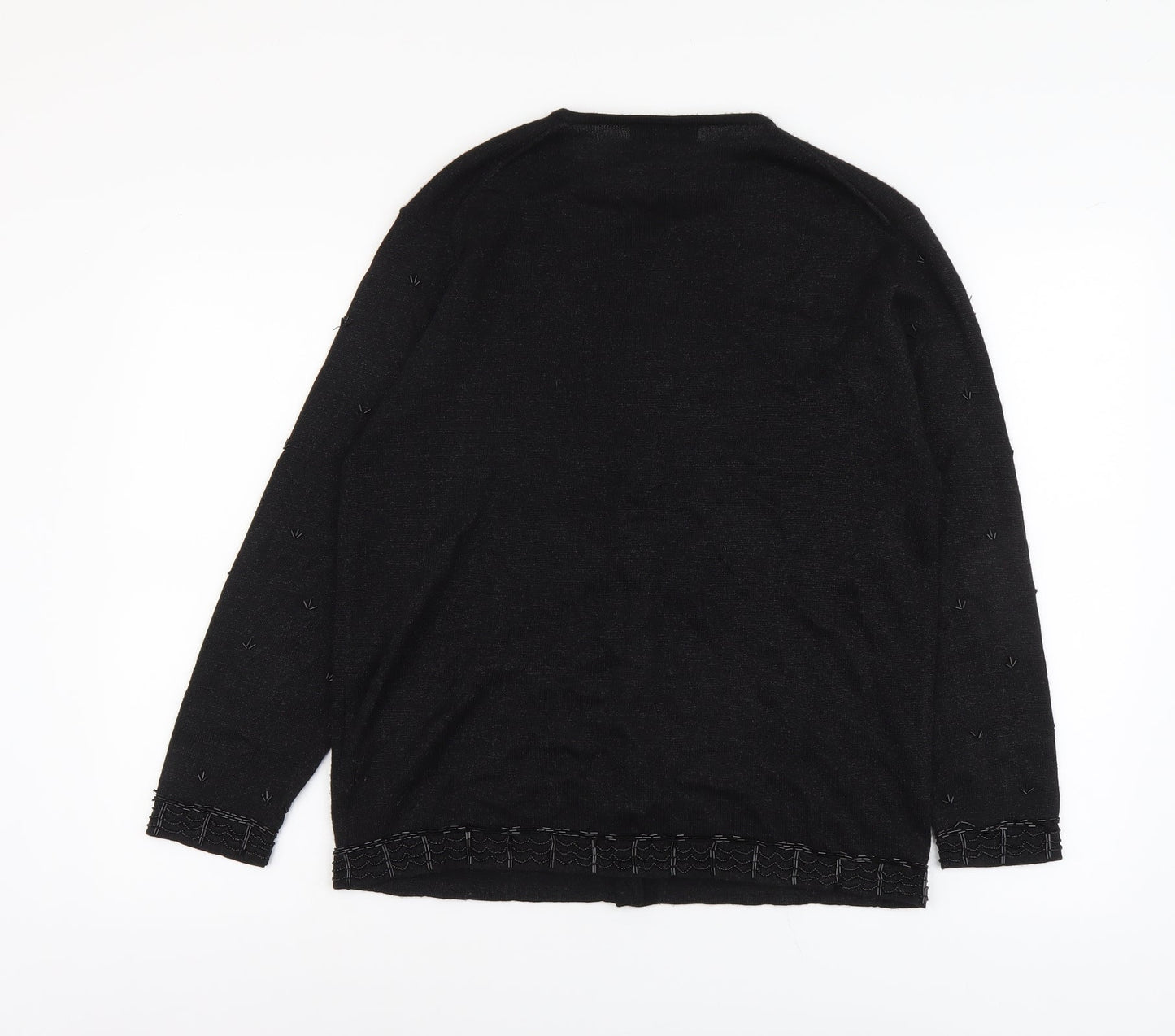 Womens UK Size M Jumper Black Cardigan Jumper
