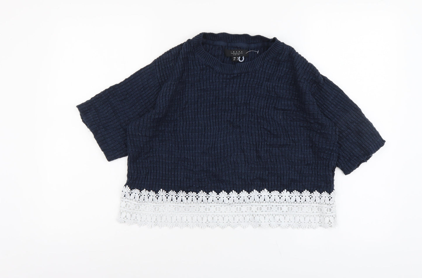 Womens UK Size 10 Amara Reya Blue Pullover Jumper