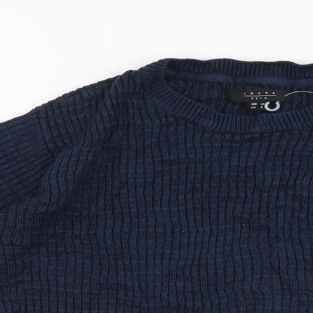 Womens UK Size 10 Amara Reya Blue Pullover Jumper