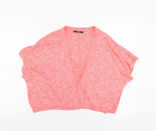 George Womens Pink V-Neck Acrylic Cardigan Jumper Size 16