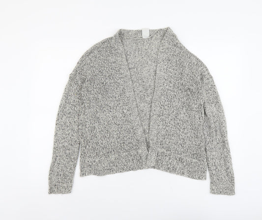 VERO MODA Womens Beige V-Neck Acrylic Cardigan Jumper Size M
