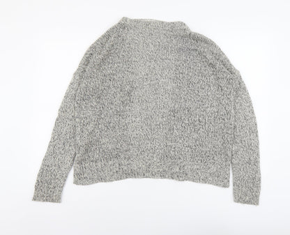 VERO MODA Womens Beige V-Neck Acrylic Cardigan Jumper Size M
