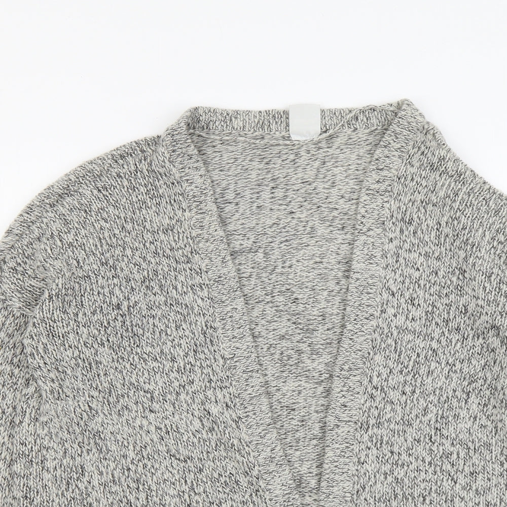 VERO MODA Womens Beige V-Neck Acrylic Cardigan Jumper Size M