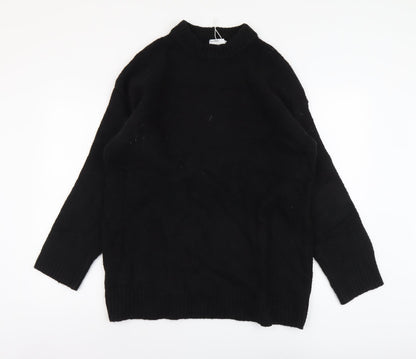 Womens UK Size XS Bershka Black Pullover Jumper
