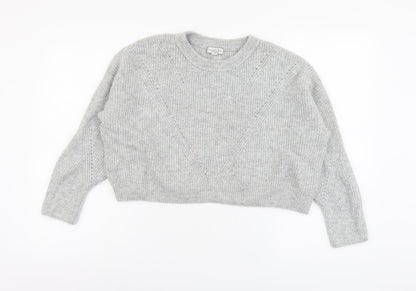 Womens UK Size M Topshop Grey Pullover Jumper