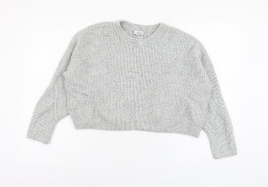 Womens UK Size M Topshop Grey Pullover Jumper
