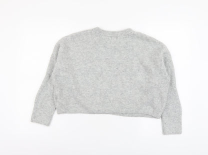 Womens UK Size M Topshop Grey Pullover Jumper