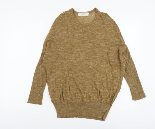Womens UK Size S Zara Brown Pullover Jumper