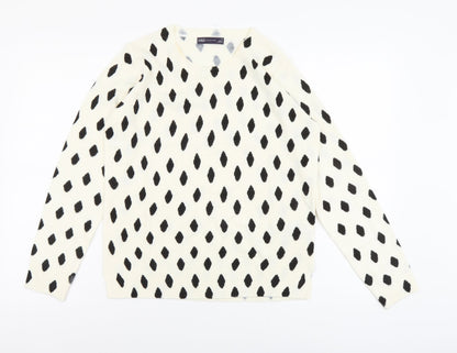 Womens UK Size 12 Marks and Spencer Ivory Pullover Jumper