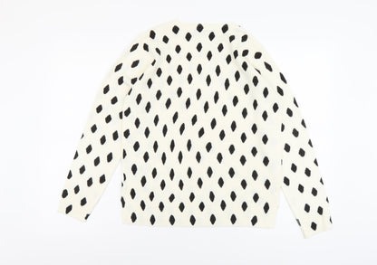 Womens UK Size 12 Marks and Spencer Ivory Pullover Jumper