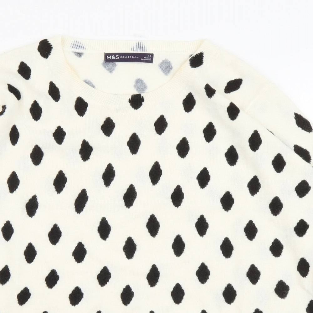 Womens UK Size 12 Marks and Spencer Ivory Pullover Jumper