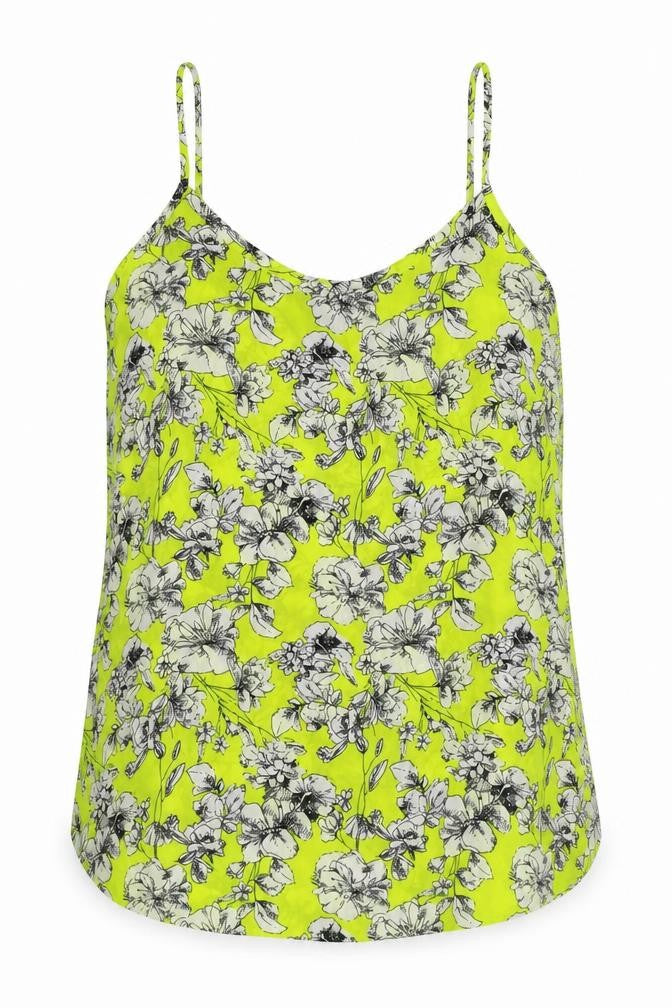 Womens UK Size 8 New Look Yellow Basic Tank