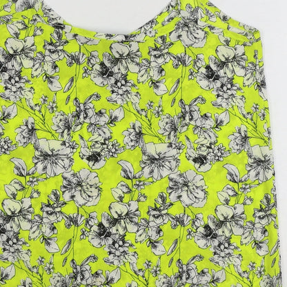 Womens UK Size 8 New Look Yellow Basic Tank