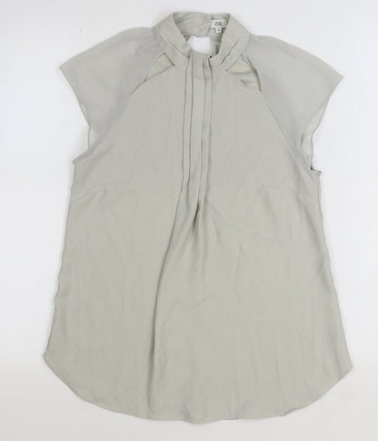 Womens UK Size 8 River Island Grey Basic Blouse
