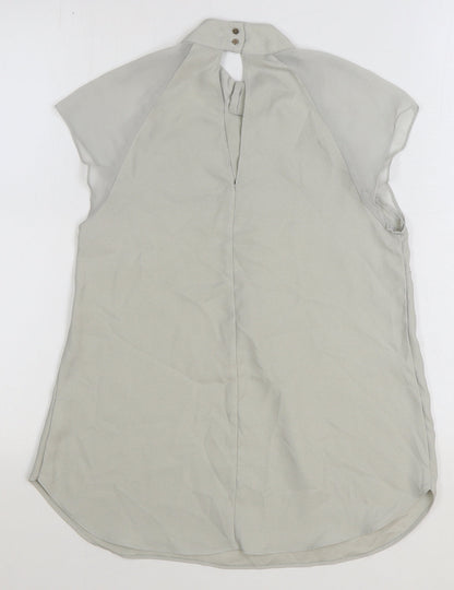 Womens UK Size 8 River Island Grey Basic Blouse