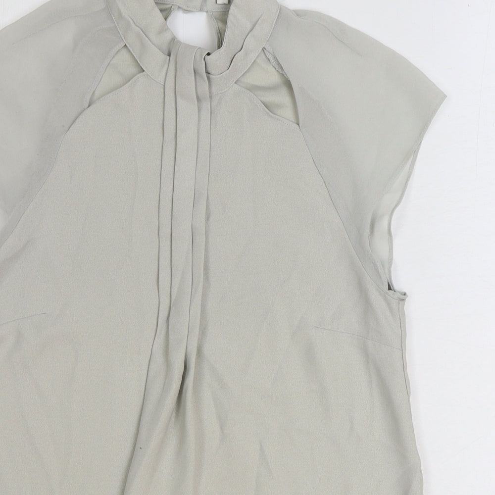 Womens UK Size 8 River Island Grey Basic Blouse
