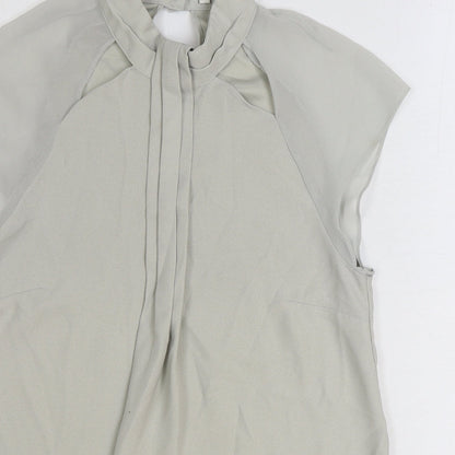 Womens UK Size 8 River Island Grey Basic Blouse