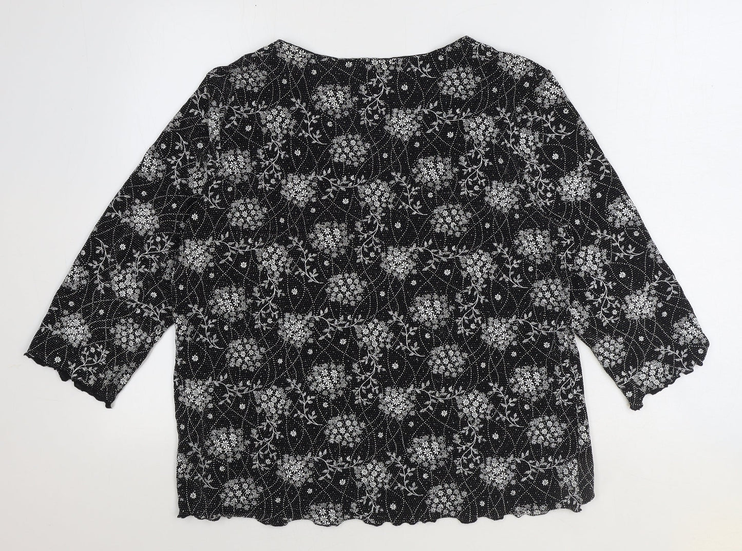 Womens UK Size M Bonmarché Black Basic Blouse