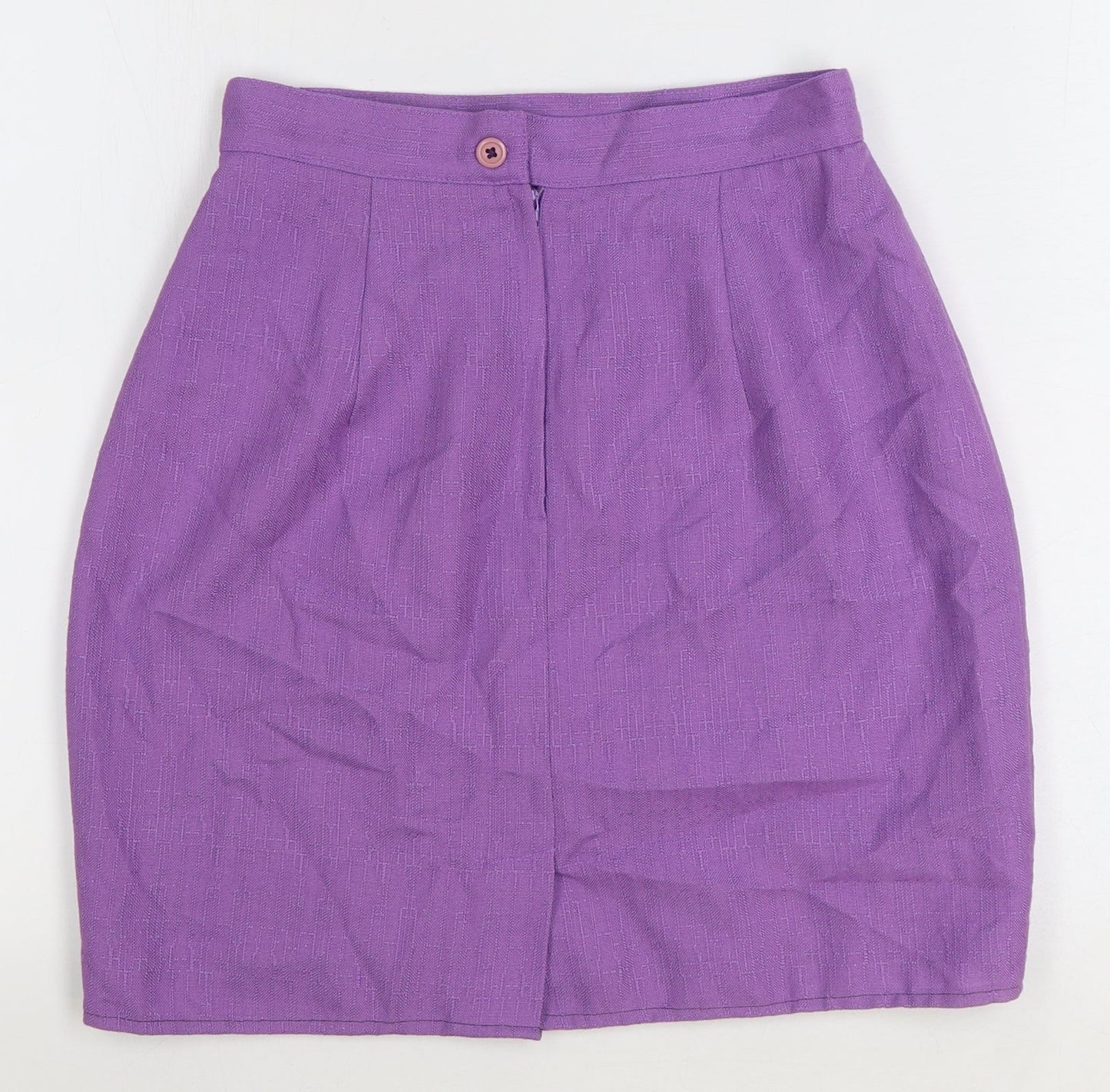 Amanda Smith Womens Purple Polyester Tulip Skirt Size 6 Zip