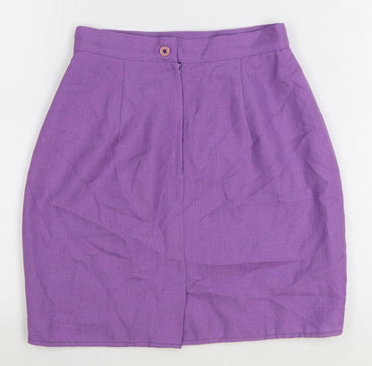 Amanda Smith Womens Purple Polyester Tulip Skirt Size 6 Zip