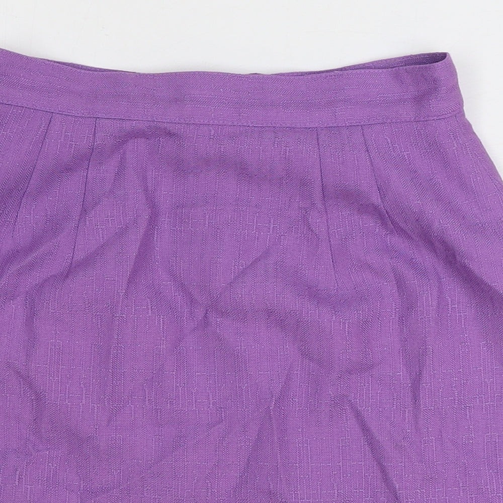 Amanda Smith Womens Purple Polyester Tulip Skirt Size 6 Zip