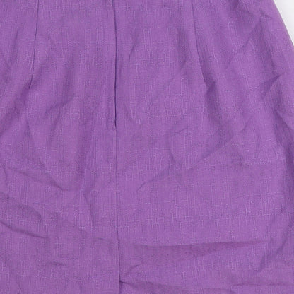 Amanda Smith Womens Purple Polyester Tulip Skirt Size 6 Zip