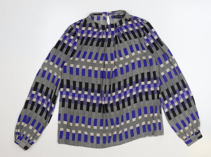 Womens UK Size 12 Dorothy Perkins Blue Basic Blouse