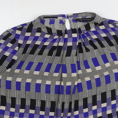 Womens UK Size 12 Dorothy Perkins Blue Basic Blouse