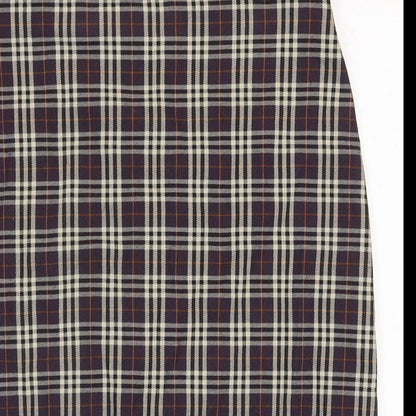 United Colours of Benetton Womens Multicoloured Plaid Viscose Straight & Pencil Skirt Size 12 Zip