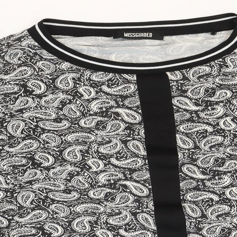 Womens UK Size 8 Missguided Multicoloured Basic Blouse