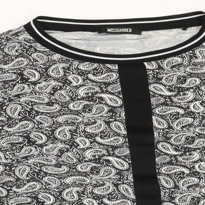 Womens UK Size 8 Missguided Multicoloured Basic Blouse