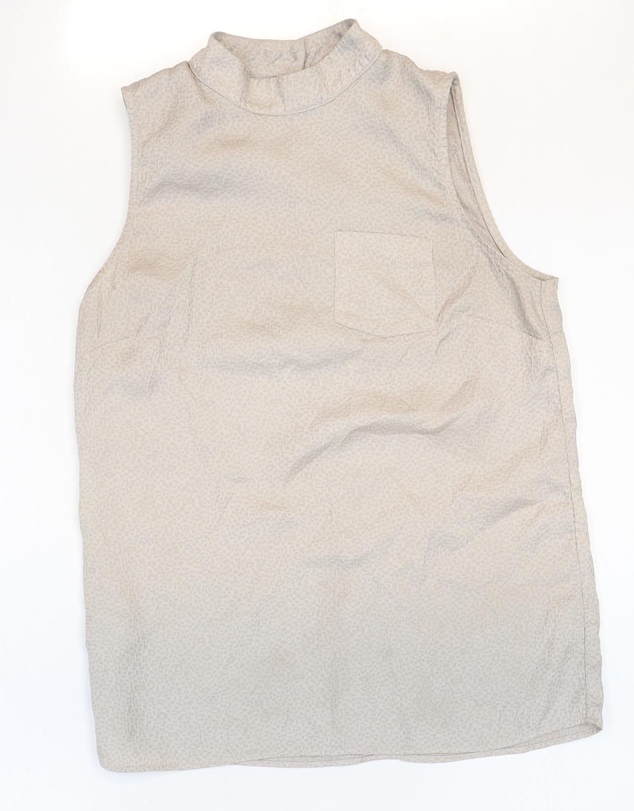 Womens UK Size 10 NEXT Grey Basic Blouse