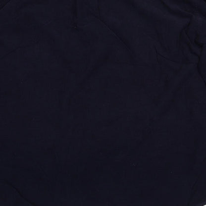 Prince Fox Mens Blue Cotton Button-Up Size L Collared Button