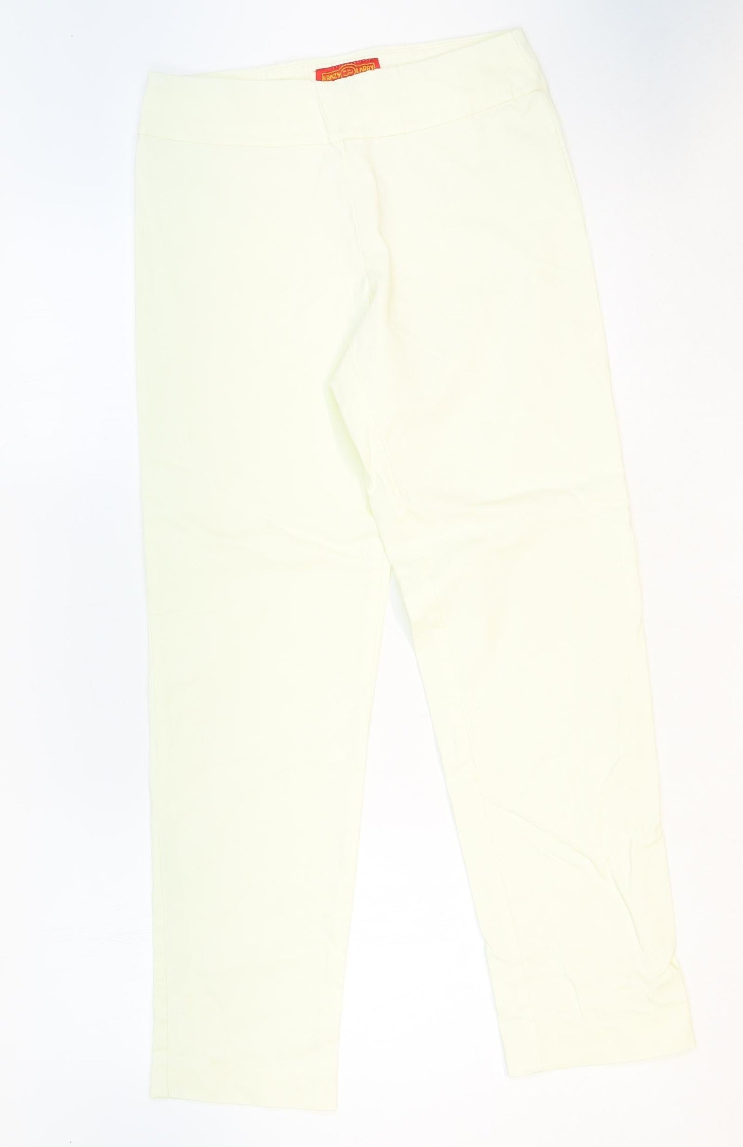 Krazy Larry Womens White Nylon Trousers Size 8 Regular