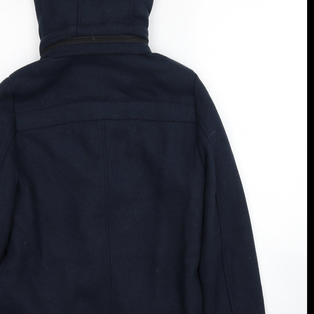 Womens UK Size S VERO MODA Blue Pea Coat