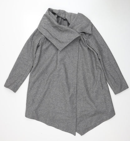 ASOS Womens Grey Overcoat Coatigan Size 8 Button