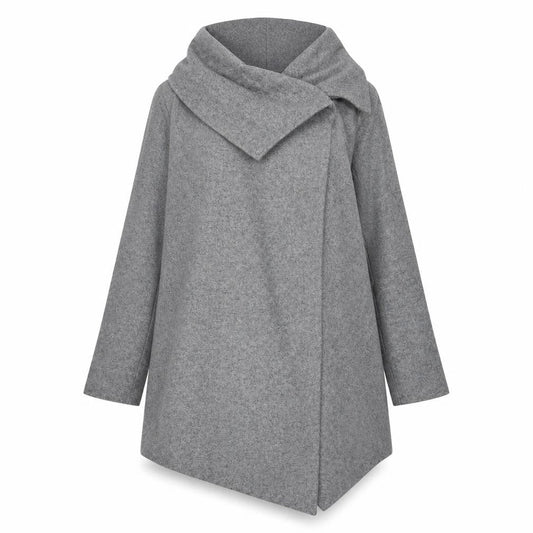 ASOS Womens Grey Overcoat Coatigan Size 8 Button